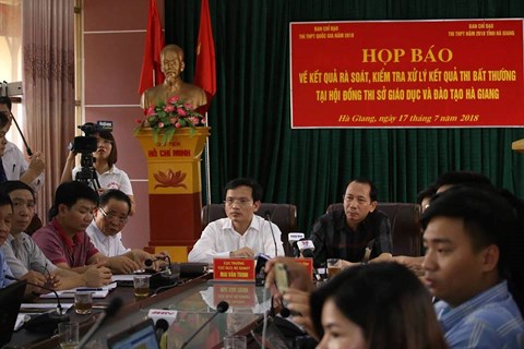 Thông tin mới nhất về vụ nâng điểm thi THPT quốc gia tại Hà Giang